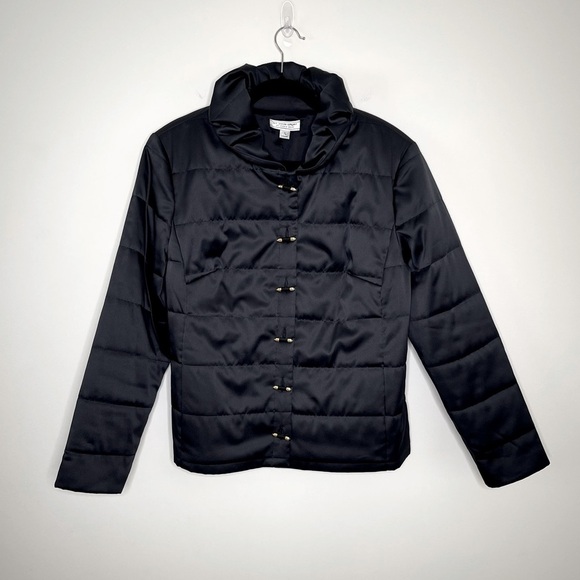 St John Sport By Marie Gray Vintage Rolled Collar Quilted Jacket designer - Picture 9 of 10